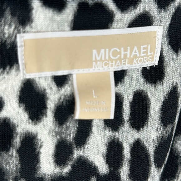 Michael Kors Leopard Print Sheath Dress Size Large - Picture 6 of 8